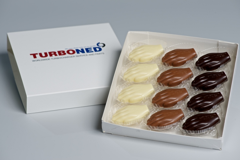 Turboned Antwerpse Handjes Gepersonaliseerde Chocolade